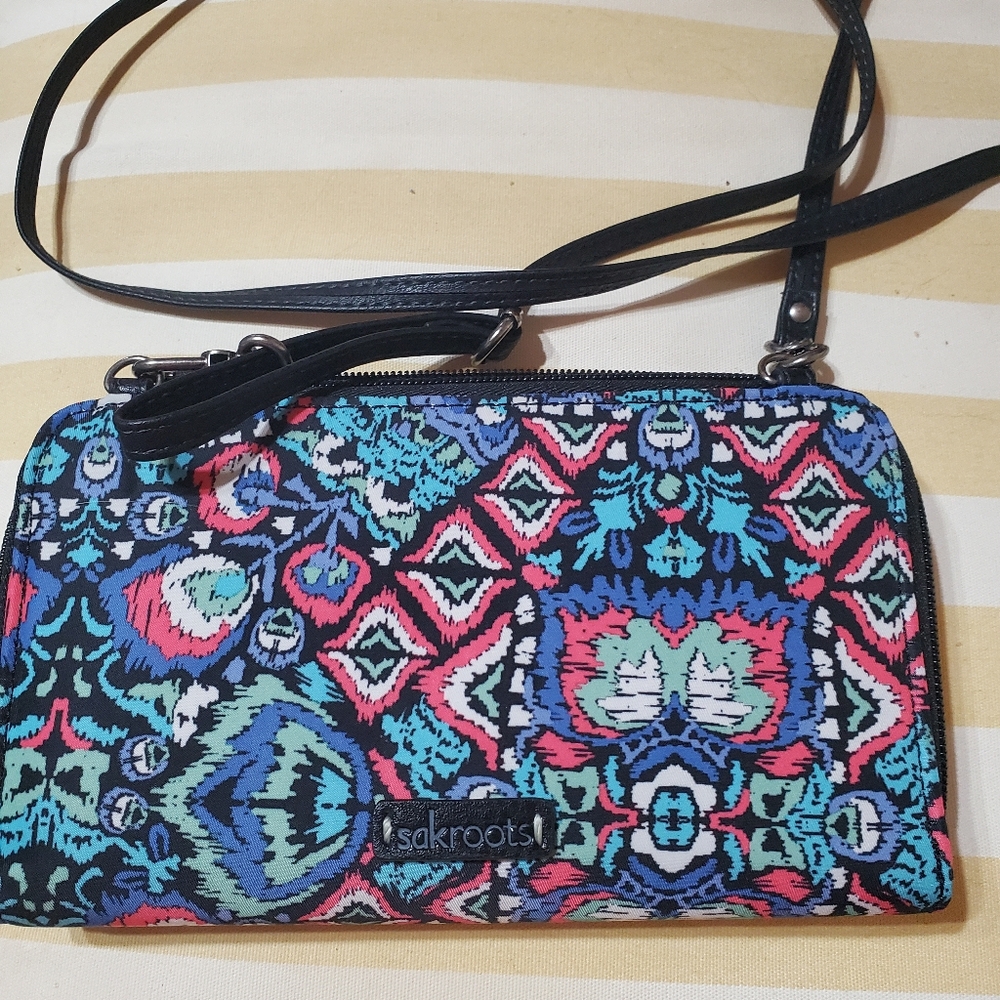 Sakroots Multicolor Crossbody Wallet/Bag